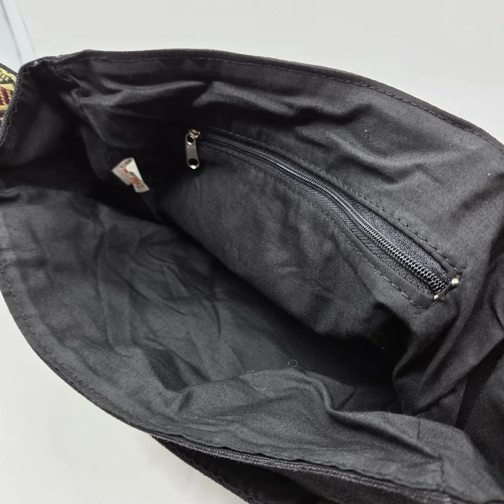 Vintage Rolling Stones Messenger Bag Rock & Roll Music Black Fabric